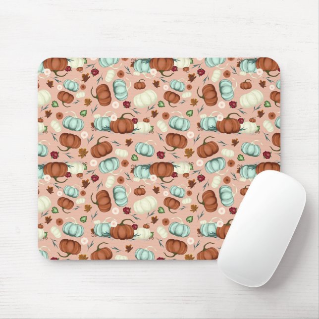 Mousepad Floral de Abóbora de Outono (Com mouse)