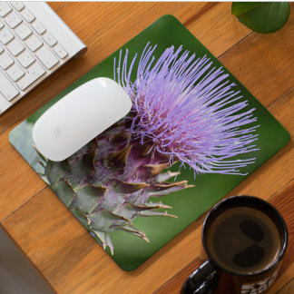 Mousepad Floral de Cabeça de Astro com Artichoke Roxo