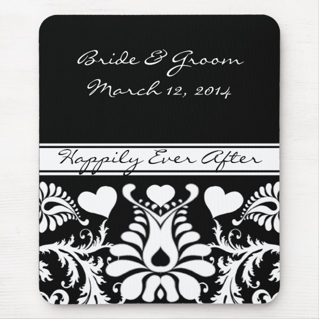 MousePad Floral de Casamento Floral de Vintagem Br (Frente)