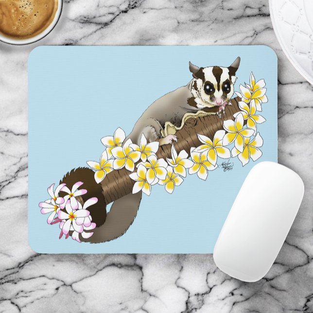Mousepad Floral de Cuja Gama de Açúcar (Criador carregado)