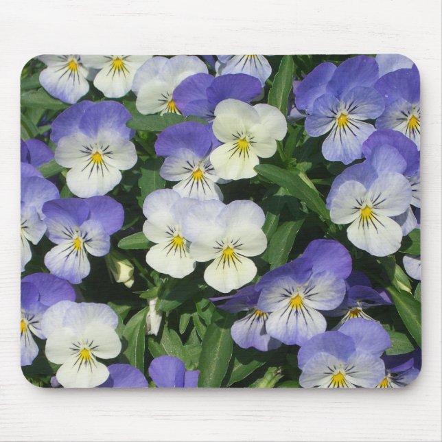 Mousepad Floral de Jardim de Pânico Roxo (Frente)