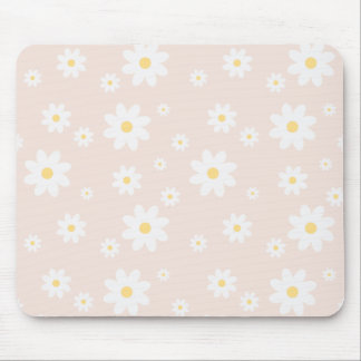 Mousepad Floral de Margarida Branca Simples