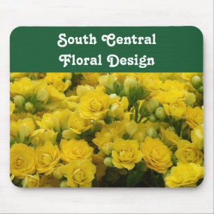 Mousepad Floral de Negócios Vivid Amarelo Flor Fotográfic