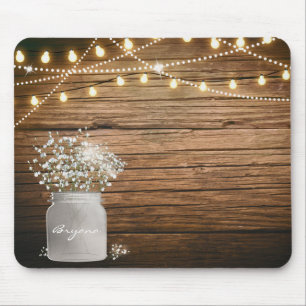 Mousepad Floral de Respiração de Bebê em Jarra de Pedra Rús