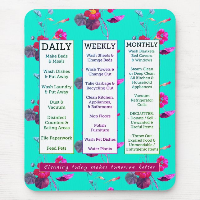 Mousepad Floral feminino da programação & da afirmação da (Frente)