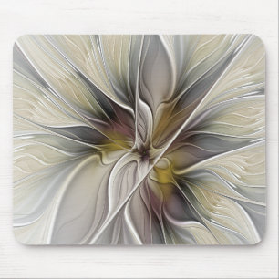Mousepad Floral Fractal, Fantasia Flor com Cores da Terra