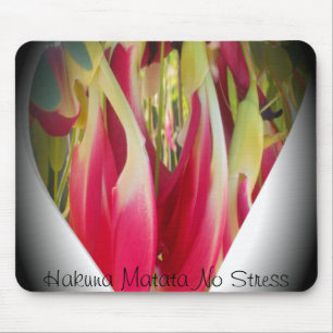 Mousepad Floral Heart Impressão