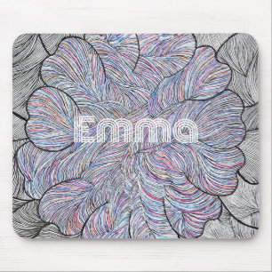 Mousepad Floral Intrincado Desenhado à Mão