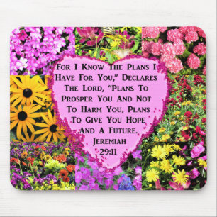 MOUSEPAD FLORAL JEREMIAH 29:11 FOTO DESIGN