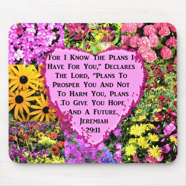 MOUSEPAD FLORAL JEREMIAH 29:11 FOTO DESIGN (Frente)