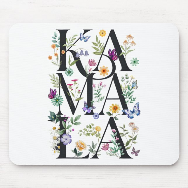 Mousepad Floral Kamala Botanical Kamala Harris 2024 Madam P (Frente)