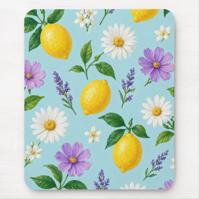 Mousepad Floral Limão Minimalista (Frente)