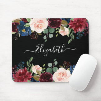 Mousepad Floral Misturado de Cores-d-Água de Script de Tend