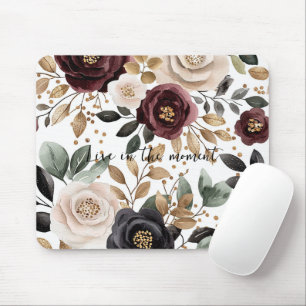 Mousepad Floral Preto da Creme