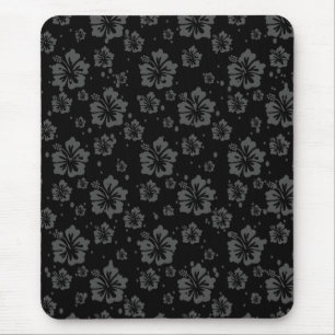 Mousepad Floral, preto, sofisticado, sem som