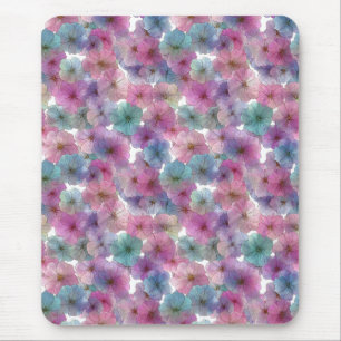 Mousepad Floral Primavera Rosa e Verde Pastel Vintage