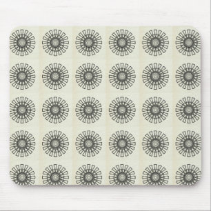 Mousepad floral retro, preto