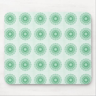 Mousepad floral retro, verde