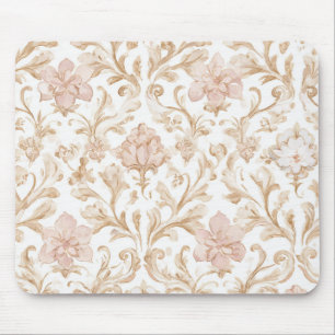 Mousepad Floral Rosa Bege