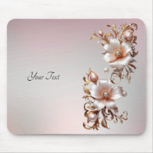 Mousepad Floral Rosa Decorativo