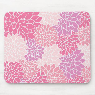 Mousepad Floral Rosa Impresso