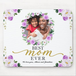Mousepad Floral Roxo Melhor Dia de as mães Da Mãe