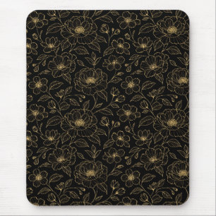Mousepad Floral Sem Costura Luxuosa Elegante