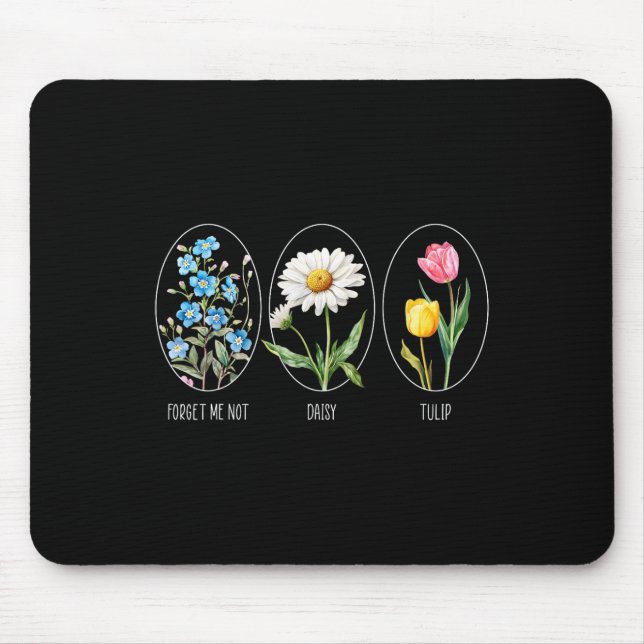 Mousepad Floral Sutil 8647 Flores De Trump Esquece-Me Não D (Frente)