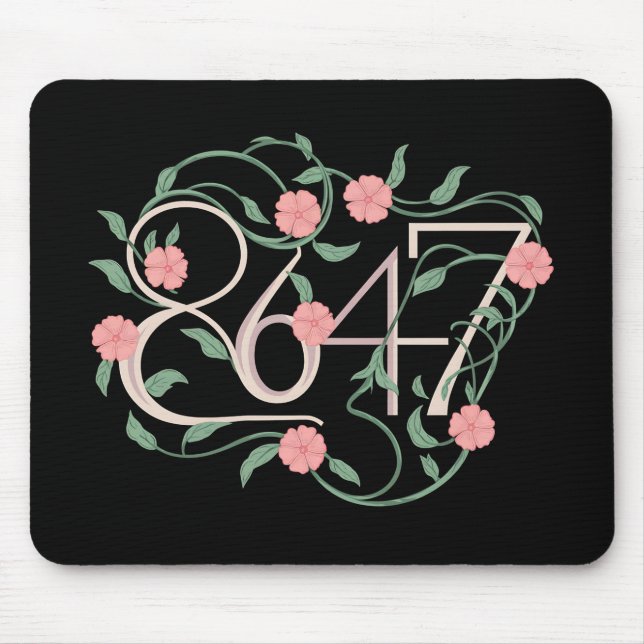 Mousepad Floral Sutil Anti Trump 8647 86 47 Boho (Frente)