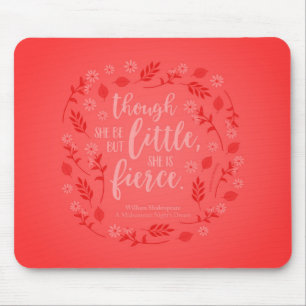 Mousepad Floral vermelho pequeno mas feroz de William