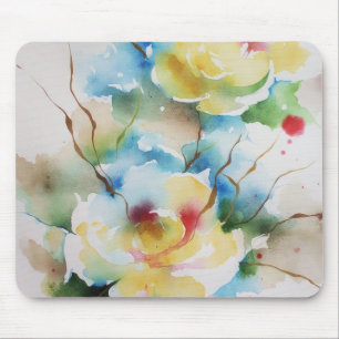 Mousepad flores abstrato
