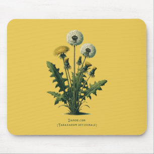 Mousepad Flores Amarelas Antigas de Dente-de-Leão