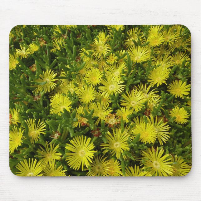 Mousepad Flores Amarelas Da Planta De Gelo ouro (Frente)