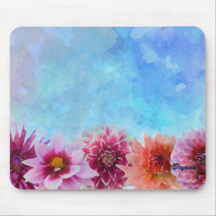 Mousepad Flores Aquarela Elegante Floral Moderno