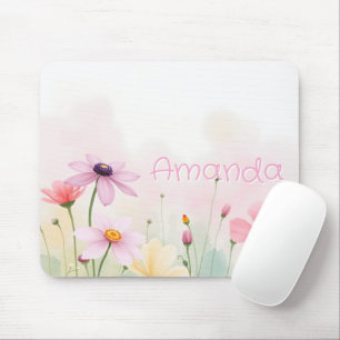 Mousepad Flores Aquarela Prado Bonito Floral