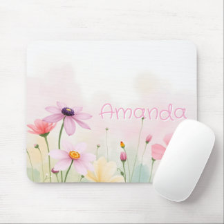 Mousepad Flores Aquarela Prado Bonito Floral