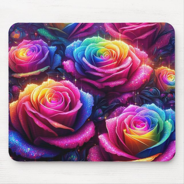 Mousepad Flores Arco-Íris (Frente)