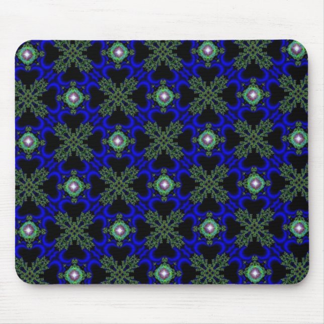 Mousepad Flores Artdeco em Estilo Retro (Frente)