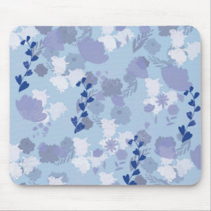 Mousepad Flores Azuis