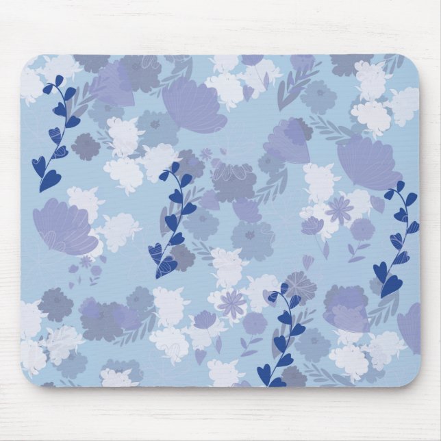 Mousepad Flores Azuis (Frente)