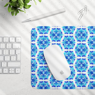 Mousepad Flores Azuis, Padrão De Flores, Padrão Floral