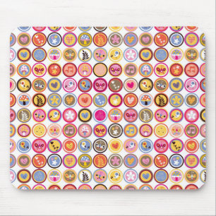 Mousepad flores bonitos, pássaros, teste padrão dos