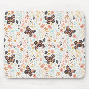 Mousepad Flores Borboletas E Abelhas