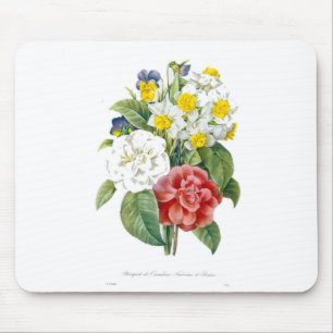 Mousepad flores botânicas coloridas vintage por Redoute.