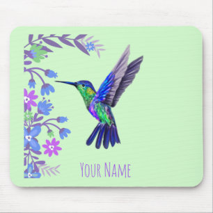Mousepad Flores Botânicas De Hummingbird para amantes de a