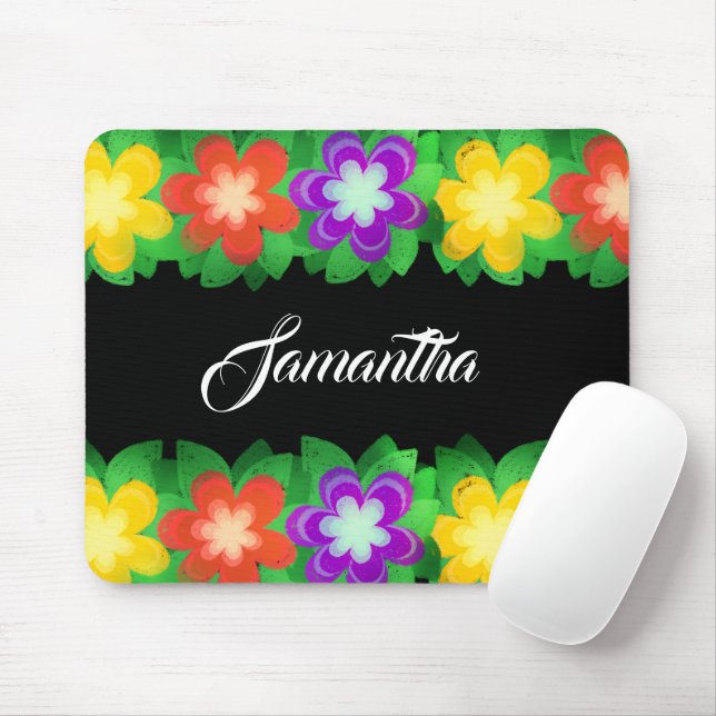 Mousepad Flores Botânicas Tropicais (Com mouse)