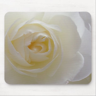 Mousepad Flores Brancas Pasta Branca de Rosa, Presentes de