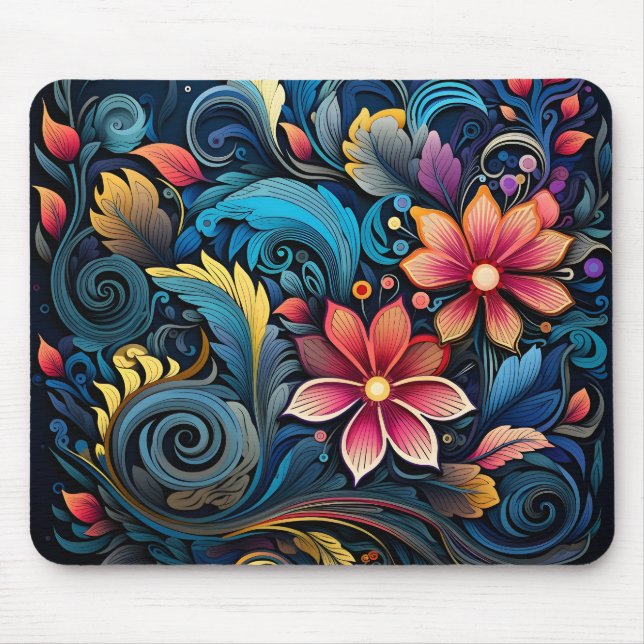 Mousepad Flores Coloridas (Frente)