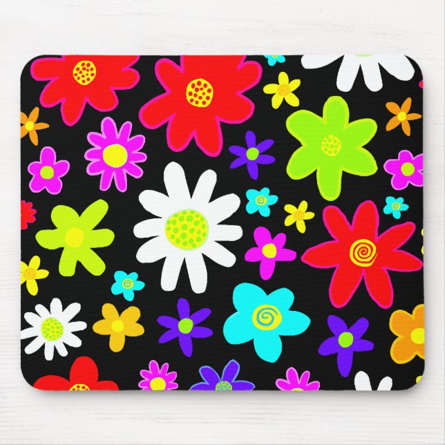 Mousepad Flores coloridas (Frente)