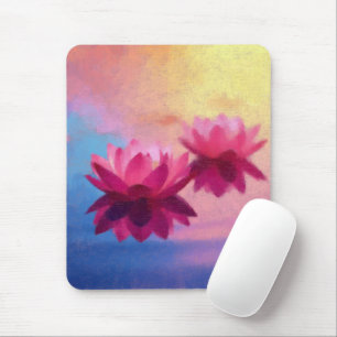 Mousepad Flores Coloridas de Abstrato Lotus